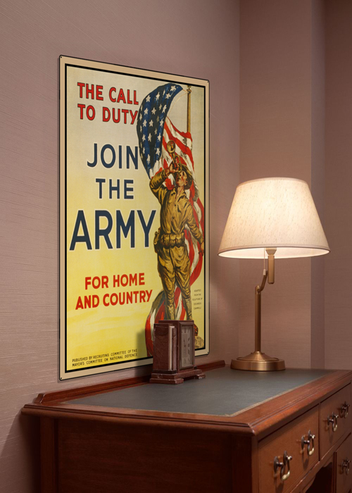 Join The Us Army Call Of Duty Large Metal Decor Wwi Vintage Poster Art